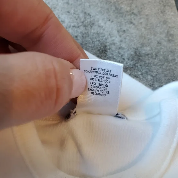 Carters 2 Cotton Sleepers Sleep Sack White Vintage Baby Gender Neutral 0-3M VTG - Picture 5 of 9